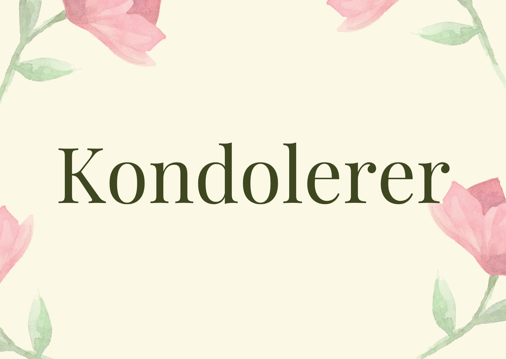 Kondolerer